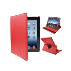 Funda iPad 2 / iPad 3 / 4 Giratoria Polipiel color Rojo (Soporte)