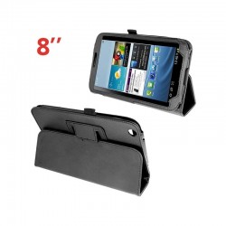 Funda Samsung Galaxy Tab 3 T3100 Polipiel Negra 8.0 pulg